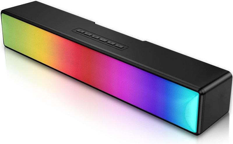 AFK Computer Sound Bar with RGB Lights, USB Powered PC Speakers - $15.00 (62% off) at Amazon.com