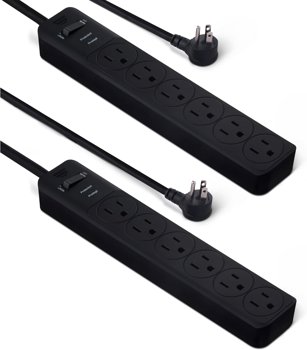 2ft Amazon Basics Rectangle 6-Outlet, 600 Joule Surge Protector Power Strip - $6.51 at Amazon.com