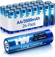24 Pack HW Lithium AA Batteries Non-Rechargeable Long Lasting AA Battery - $26.64 (35% off) at Amazon.com