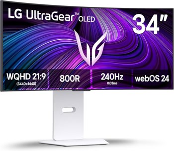 LG 34-inch Ultragear WQHD OLED Curved Gaming Monitor - 34GX90SA-W - $680.00 at Amazon.com