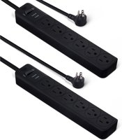 2ft Amazon Basics Rectangle 6-Outlet, 600 Joule Surge Protector Power Strip - $6.51 (49% off) at Amazon.com