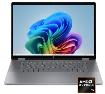 HP - OmniBook X Flip 2-in-1 16-Inch 2K Touch-Screen Laptop - AMD Ryzen AI 5 - 16GB Memory - 512GB SSD - Meteor Silver - $430 at Best Buy