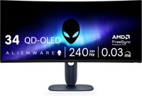 Alienware 34 240Hz QD-OLED Curved Gaming Monitor - AW3425DW 240Hz 0.03ms Display - $650.00 (19% off) at Amazon.com
