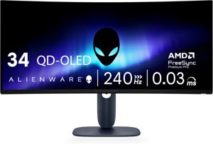 Alienware 34 240Hz QD-OLED Curved Gaming Monitor - AW3425DW 240Hz 0.03ms Display  at Amazon.com for $650.00Free Shipping