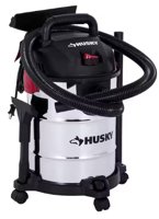 6 Gallon 4.0 Peak HP Stainless Steel Wet Dry Vac with Locking Hose, Wands, Filters, Dust Bag and Attachments - $40.00 (32% off) at Home Depot